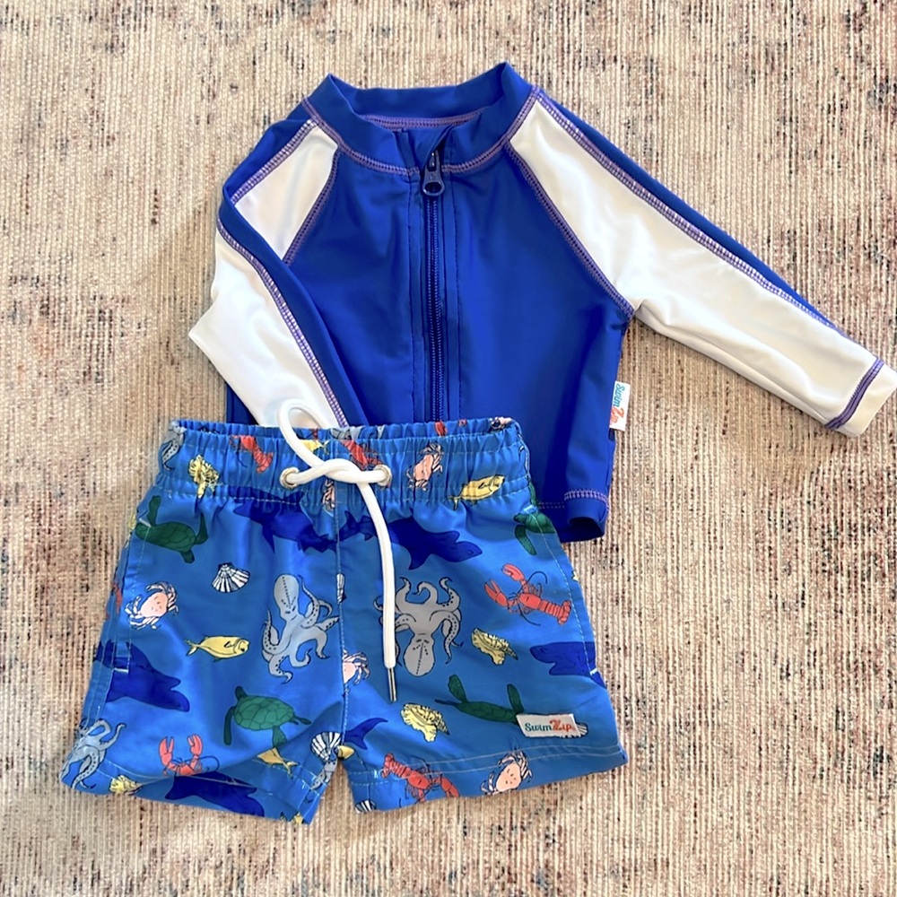 SWIM ZIP | full zip rash guard & trunks